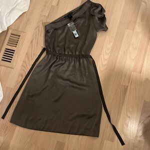 Marc Jacobs One Shoulder grey satin Dress